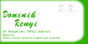 dominik renyi business card